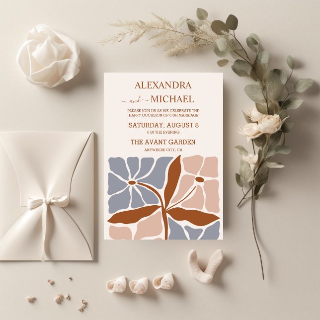 Invitación Boda de Moda retro floral Boho (Subido por el creador)