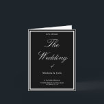 Invitación Boda de Moda simple formal moderna en blanco y neg<br><div class="desc">Moda eterna: Anuncie su historia de amor con una elegante invitación a la boda en blanco y negro. Este elegante diseño combina simplicidad moderna con un toque sofisticado,  perfecto para su día especial.</div>