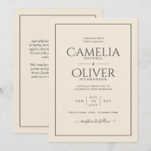 Boda de MONOCROMO de Crema Beige Ligera