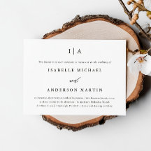 Boda de Monograma Clásico Negro y Blanco