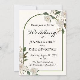 Invitación Boda de Monograma de caligrafía elegante