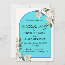 Invitación Boda de Monograma de caligrafía elegante