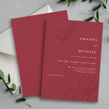 Boda de Monograma de caligrafía elegante minimalis