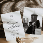 Invitación Boda de monograma de escritura Minimalista moderna<br><div class="desc">"Presentamos nuestra invitación a la boda de un monograma de escritura Minimalista moderna, el epítome de la elegancia contemporánea. Con un diseño elegante y sofisticado, esta invitación combina tipografía de escritura minimalista con un monograma personalizado, creando un aspecto atemporal y elegante. Diseñada con atención a los detalles, nuestra invitación a...</div>