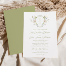 Boda de monograma de flor silvestre Pastel caprich