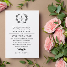 Boda de Monograma de León de Tipografía Negra