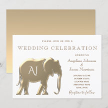 Boda de Monograma de Oro