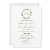 Boda de monograma de Wreath de Emerald Greenery