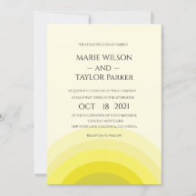 Boda de monograma de yallow acuarela