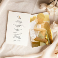 Boda de monograma floral de color formal