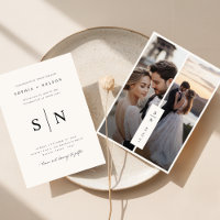 Boda de monograma fotográfico clásico-moderno