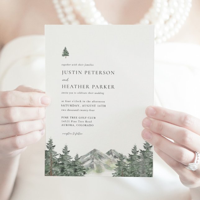 Invitación Boda de Montaña de Pine Tree Mountain (Subido por el creador)