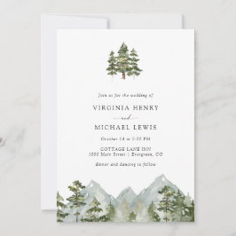 Invitación Boda de montaña de pino