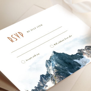 Invitación Boda de montaña RSVP Insertar destino