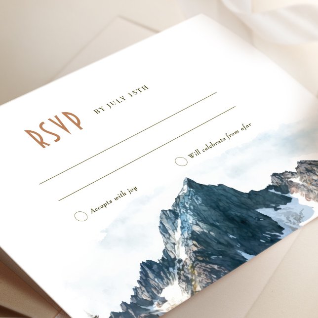 Invitación Boda de montaña RSVP Insertar destino (Subido por el creador)
