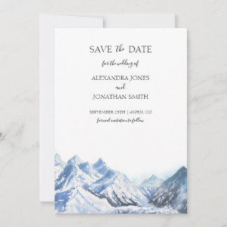 Invitación Boda de montaña salva la fecha