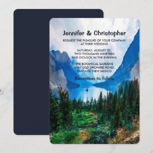 Invitación Boda de Montañas Rústicas Campestres Escénicas de 