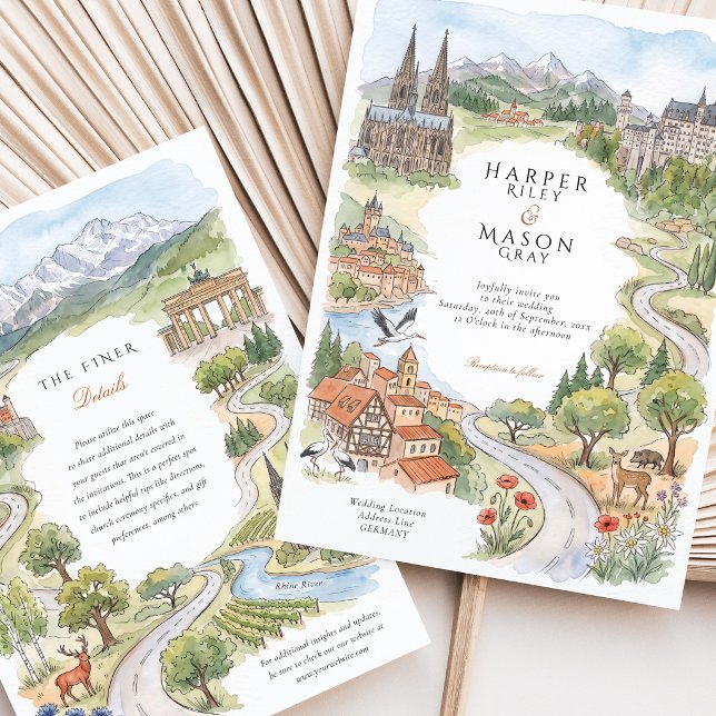 Invitación Boda de monumentos de Alemania (Subido por el creador)