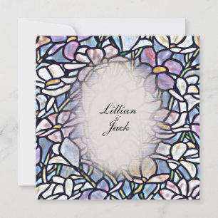Invitación Boda de mosaicos florales de primavera