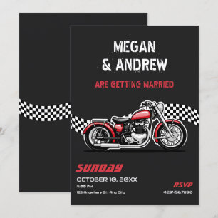 Invitación Boda de moto clásico