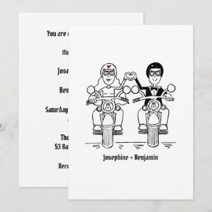 Invitación Boda de Motocicletas para Moteros