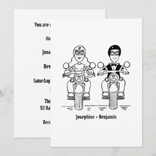 Invitación Boda de motocicletas para motociclistas