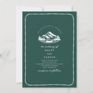 Invitación Boda de Mountain Lake Canoe