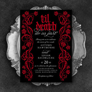 Invitación Boda de Muerte Gótica hasta la Muerte