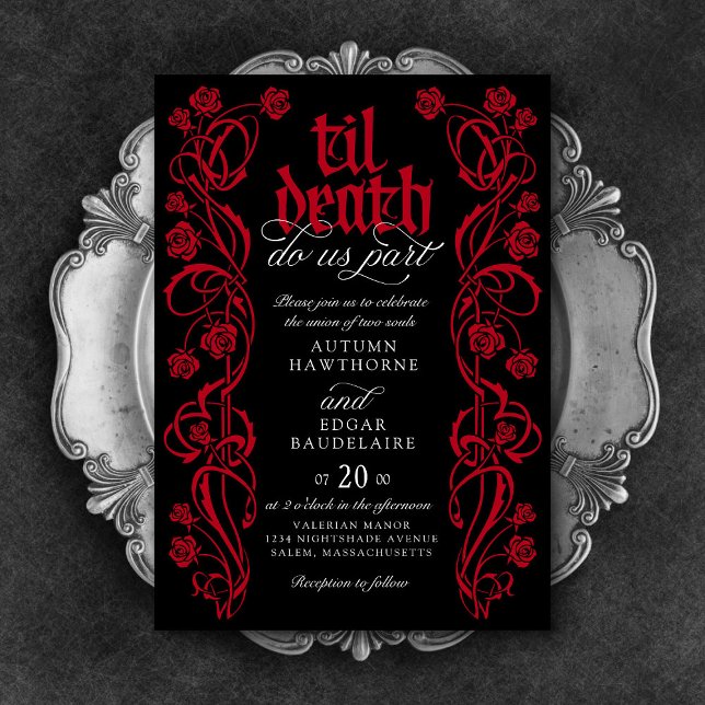 Invitación Boda de Muerte Gótica hasta la Muerte (Subido por el creador)