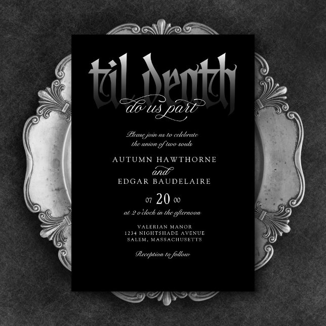 Invitación Boda de Muerte Gótica hasta la Muerte (Subido por el creador)