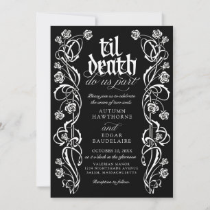 Invitación Boda de Muerte Gótica hasta la Muerte