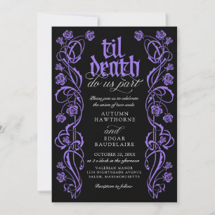 Invitación Boda de Muerte Gótica hasta la Muerte