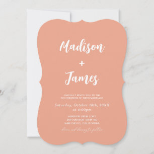 Invitación Boda de Naranja Summer Peach