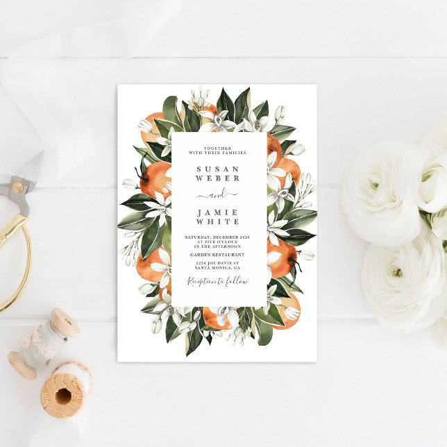 Invitación Boda de naranjas cítricos (Subido por el creador)