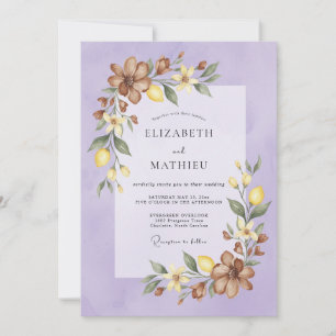 Invitación Boda de naturaleza delicada con lavanda