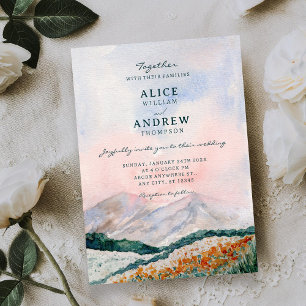 Invitación Boda de naturaleza paisaje acuarela