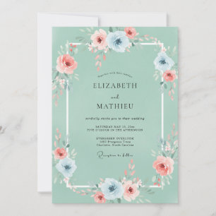 Invitación Boda de naturaleza tranquila con espuma de mar
