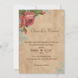Invitación Boda de naves de papel de época