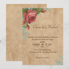 Invitación Boda de naves de papel de época