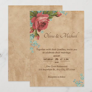 Invitación Boda de naves de papel de época