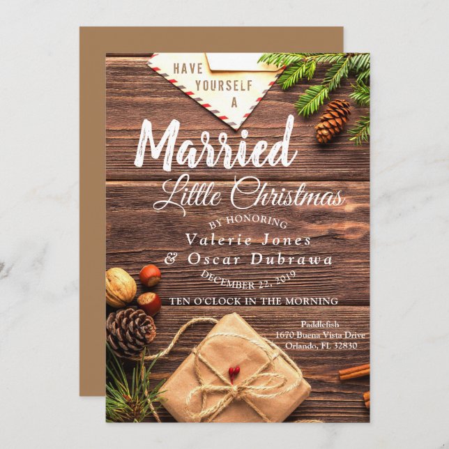 Invitación Boda de Navidad (Anverso / Reverso)