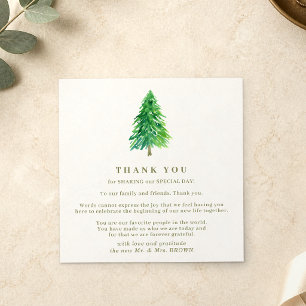Invitación Boda de Navidad Árbol de Invierno Bosque gracias