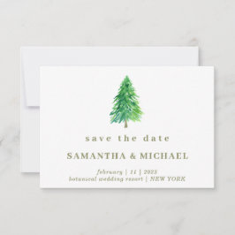 Invitación Boda de Navidad Bosque de árboles de invierno Guar
