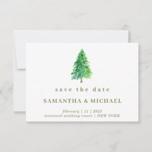 Invitación Boda de Navidad Bosque de árboles de invierno Guar