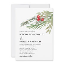 Boda de Navidad con Vegetación Festiva