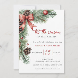 Invitación Boda de Navidad de Invierno Es La Temporada Ducha