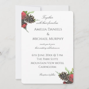 Invitación Boda de Navidad elegante