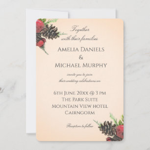 Invitación Boda de Navidad elegante