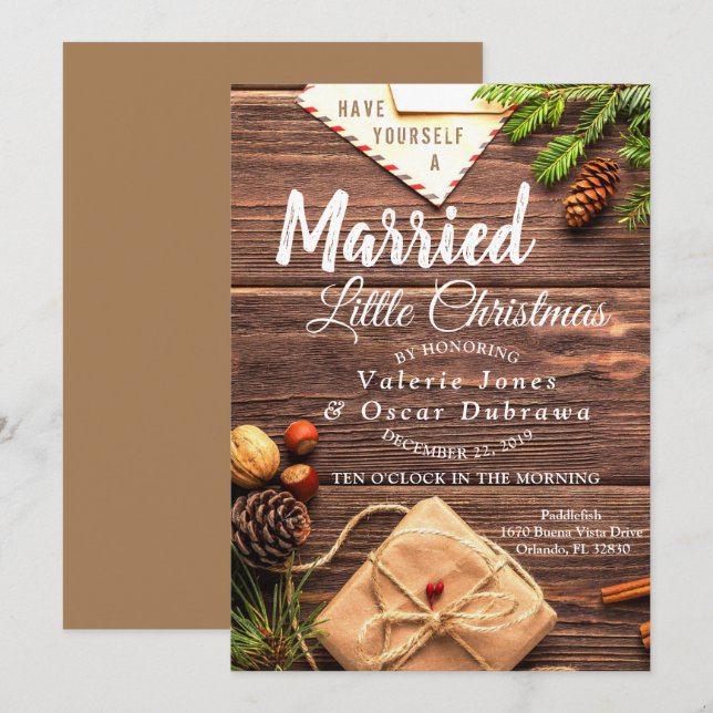 Invitación Boda de navidades (Anverso / Reverso)