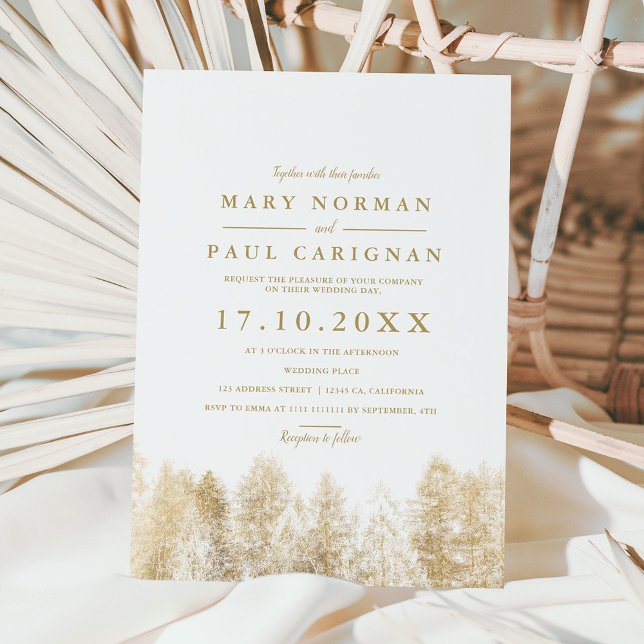 Invitación Boda de Navidades azules del pinar de nieve de inv (Subido por el creador)